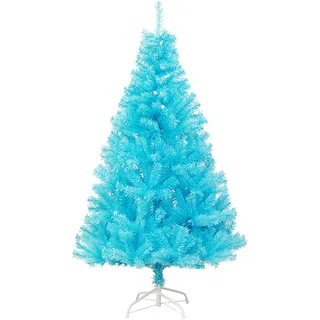 ZZZTWO Blauer Künstliche Weihnachtsbaum, Professionelles Beflockungsverfahren, Verwendet Für Die Außen- Und Innen Deko Weihnachtsbaum Ständer, Einfach Zu Montieren 210CM
