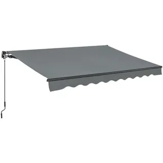 Juskys Gelenkarmmarkise 400 x 300 cm Grau
