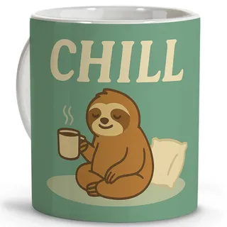 Lustige Tassen. Faultier Geschenk Relax. Tasse Mit Spruch. Die Tasse Kaffee. Beste Mama Tasse. Tasse Lustig. Kindertasse. Kleine Auszeit geschenk frauen. Geschenkset Frauen. Tasse Lustig CHILL 330ml