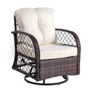 Gartensessel Relax-Loungesessel mit Dreh- und Schaukelfunktion
