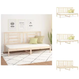 vidaXL Tagesbett 80x200 cm Massivholz Kiefer - Betten & Bettgestelle - Braun