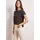 T-Shirt mit Rundhals und Knopfdetails Braun 42