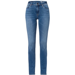 Cross Jeans Damen Jeans Anya Slim Fit Blau Hoher Bund Reißverschluss W 36 L 30