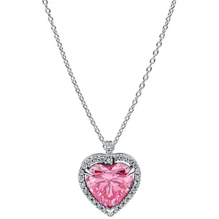 Pandora 394414C01-45 Pinkfarbenes Halo Silber
