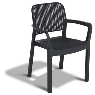 ALLIBERT Samanna Gartenstuhl 6 St. stapelbar 0 x 0 x 0 cm runde, geflochtene Rattan-Imitation