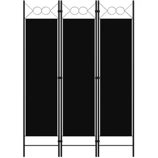 vidaXL 3-tlg. Raumteiler Schwarz 120 x 180 cm