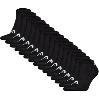 Head Sneakersocken 15 Paare Schwarz 43-46