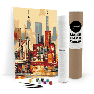 malango Malen nach Zahlen - New York Skyline expression - 120 x 80 cm - ohne Rahmen