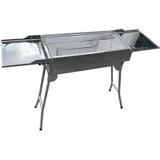 walexo Familien Grill Mangal aus Edelstahl Schaschlik und BBQ Kohlegrill Säulengrill Standgrill (ohne 14 Edelstahlspieße)