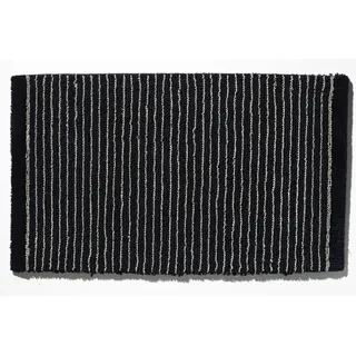 Rhomtuft Badteppich Lin Schwarz-Natur 70 x 130 cm