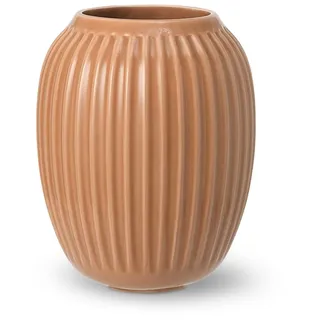 Kähler Vase H21 cm Hammershøi dänisches Design für Blumen Handarbeit Karamel