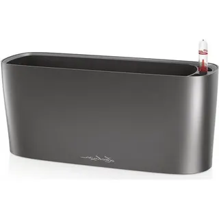 Pflanzen-Tray Serie 10, Anthrazit, schmal, mit integriertem Wasser- & Nährstoff-System, seidigmatt - Bunt