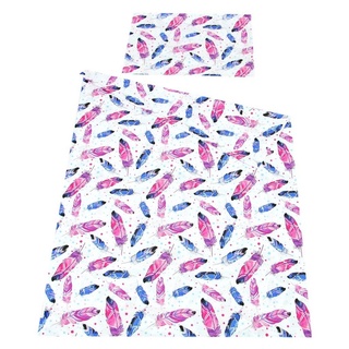 Kinderbettwäsche »BABYLUX Kinderbettwäsche 2Tlg. 100 x 135 cm Bettwäsche Bettbezug Baby«, BabyLux, 99. Feder rosa
