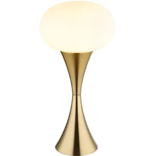 GLOBO Tischleuchte Opal messing