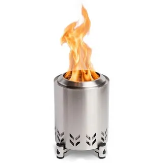 Flame Engine Feuerschale rauchfrei Little Buddy Silver Edelstahl Tischfeuer 13cm