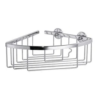 Tesa Duschablage Aluxx 40200, Eckregal zum Kleben, Aluminium, 19,2 x 9,2 x 20cm