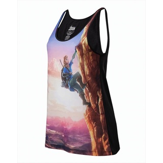 Zelda Breath of the Wild - All Over Link Climbing Female Tanktop M