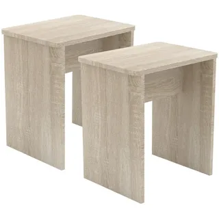 VCM Hocker Holzwerkstoff 40 x 45 x 30 cm Braun
