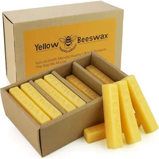 YINUO LIGHT Bienenwachskerze Bienenwachs 720g Packung mit 24 Blöcken für Kosmetik, DIY-Kerzen