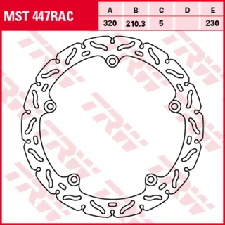 TRW MST447RAC Bremsscheibe geschlitzt