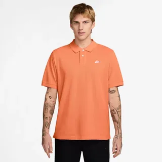 NIKE Club Poloshirt Herren 835 - orange frost/white XS