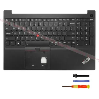 Ersatz-Tastatur für Lenovo Thinkpad E15 Gen2 Gen3 Gen4 (nicht für E15 Gen1) mit C-Abdeckung (US/Englisch/US, Hintergrundbeleuchtung, mit Einschalttaste)