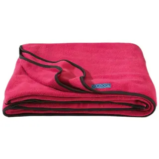 Cocoon Fleece Decke 200 x 160 cm Pink/Rot