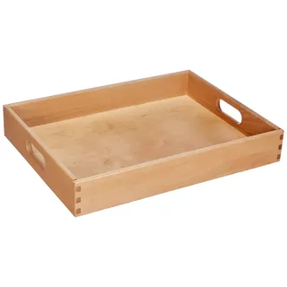 Zeller 13307 Allzweckkiste, Buche lackiert, ca. 40x30x7 cm, stapelbar, mit Tragegriff