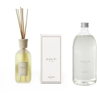 Diffusor Culti Milano Style 500 ml mit Nachfüllung für 1000 ml Diffusor, Raumduft Aramara | CULTI MILANO | Haltbarkeit 6 Monate | Meterware 30 qm