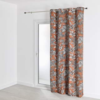 HomeMaison.com Bedruckter Segeltuch-Vorhang, braun, 140 x 260 cm