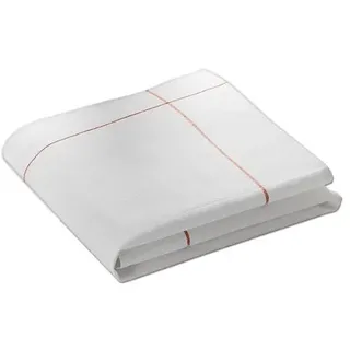 Exner 5er Set Küchentücher / Geschirrtücher weiß mit Zierstreifen 50 x 70 cm