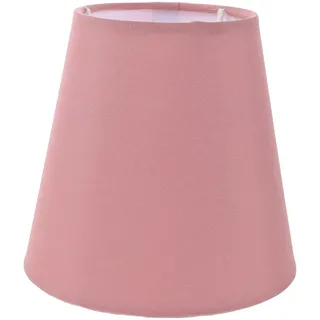 MOBUTOFU Lampenschirm Rosa aus Stoff und Metall Kleiner Trommelschirm für Tischlampe und Stehleuchte Leicht zu Pflegen für Lesen und Arbeiten