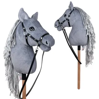 pink papaya Hobby Horse, mit Halfter und Trense Ronja, Steckenpferd fürs Hobby Horsing, Pferd zum Reiten für Kinder