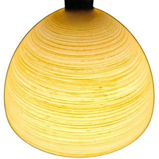 Lampenschirm E14 beige Glas Ersatzglas Schirm Ersatzschirm Lampenglas für Pendellampe Tischlampe Lampenschirm klein Leuchte Leuchtenschirm E14 (1x Prestige Mediterrane gestreift)