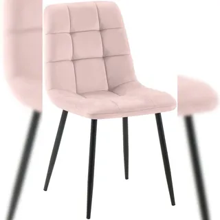 CLP Esszimmerstuhl Tilde Samt pink