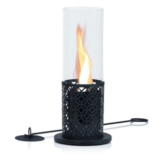 Zelsius Tischfeuer Tischkamin für Indoor und Outdoor mit wirbelnder Flamme, Schwarz schwarz