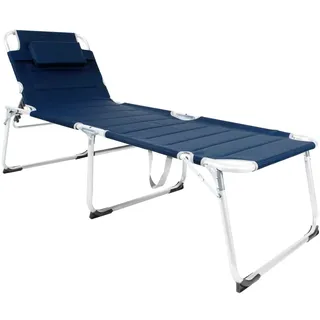 Mojawo XXL Gartenliege Dunkelblau