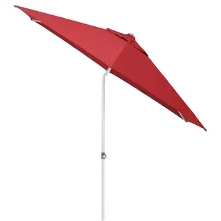 Kettler EASY PUSH Schirm Schirm Ø 230 cm, UPF 50+, silber/ rot, Aluminium/Polyester mit PU Beschichtung