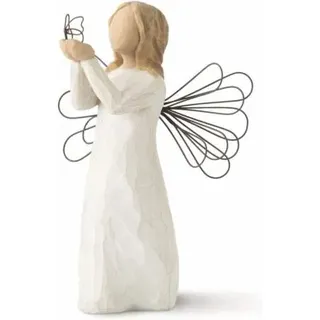 Willow Tree 26219 Figur Engel der Freiheit, Angel of Freedom, Kunstharz, Natur, 12,5 x 6 x 9 cm