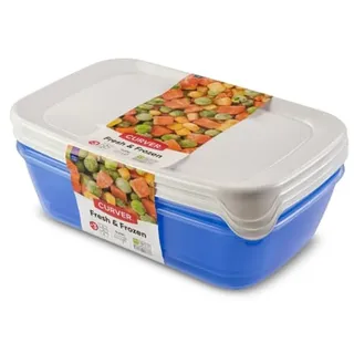 Curver Tiefkühldose fresh & frozen 22,8 x 14,8 x 9 cm 1 l 3-teiliges Set