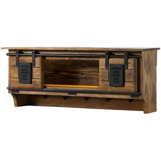 MASSIVMOEBEL24.DE Wandregal 115 x 30 x 45 cm Natur