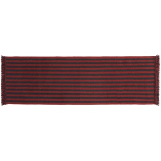 HAY - Stripes and Stripes Wool Teppich, 200 x 60 cm, cherry