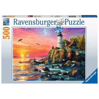 Ravensburger Puzzle 500 Teile Ravensburger Puzzle Leuchtturm am Abend 16581, 500 Puzzleteile