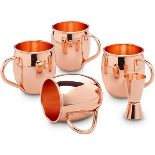 Echtwerk Kupferbecher 0,5 l Braun 4 St.