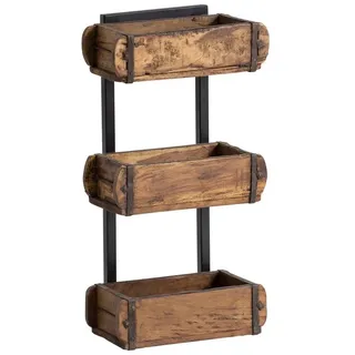 Woodkings Wandregal Ziegelform 3er Braun