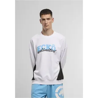 Ecko Rundhalspullover Weiß 4XL