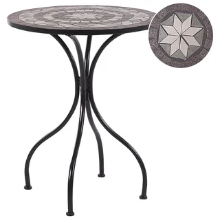 Beliani Gartentisch Ø 60 x 73 cm Schwarz