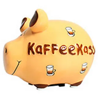 KCG Spardose, Orange, Keramik, Sparschwein KAFFEEKASSE ca. 12.5 cm, x 9cm