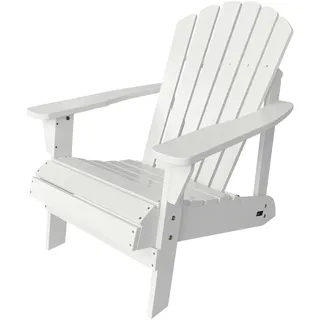 AXI Carmen Adirondackstuhl aus Holz in Weiß mit Armlehnen | Gartenstuhl & Adirondack Loungestuhl mit hoher Rückenlehne, Wetterfest, FSC Hemlockholz, Maße 90,5 x 78,4 x 93 cm