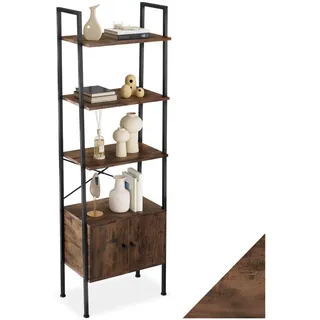 Tectake Leiterregal 57,5 x 34 x 173 cm Dunkelbraun